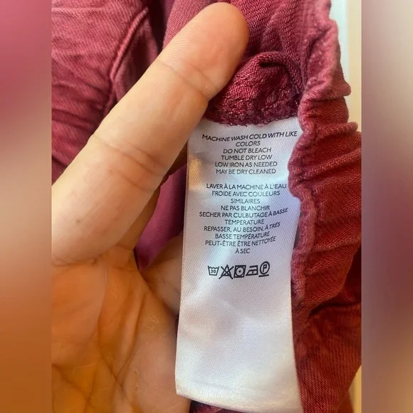 Women’s Anthropologie pilcro pink large tall pants with pockets - Picture 5 of 7